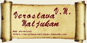 Veroslava Maljukan vizit kartica